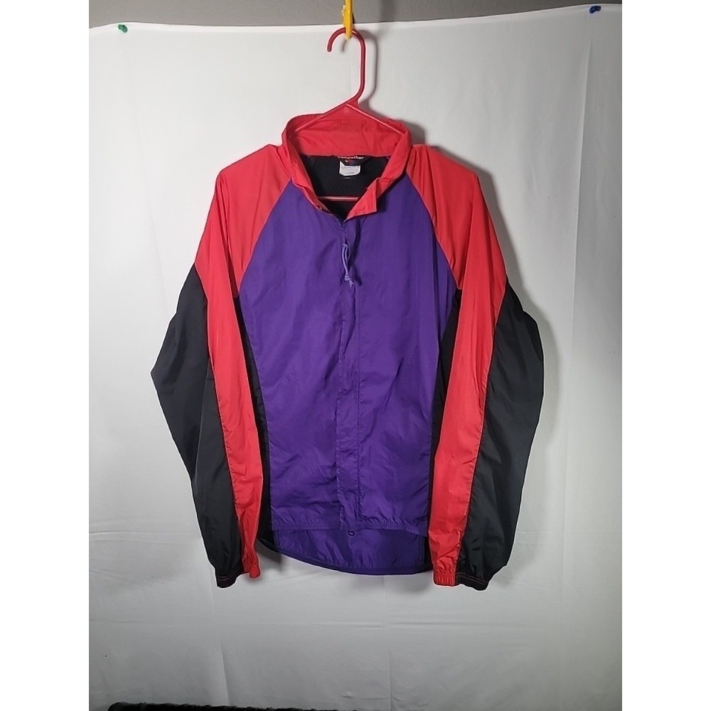 Vintage 90s Bellwether Color Block Windbreaker Cycling Jacket Large Purple Red B
